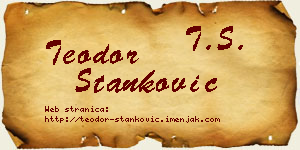Teodor Stanković vizit kartica